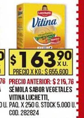 Coto Sémola sabor vegetales vitina luchetti oferta