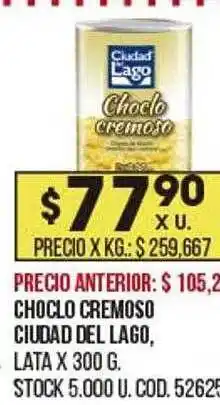 Coto Choclo cremoso ciudad del lago oferta