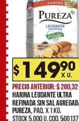 Coto Harina leudante ultra refinada sin sal agregada pureza oferta