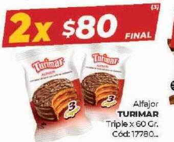 Diarco Alfajor turimar triple oferta