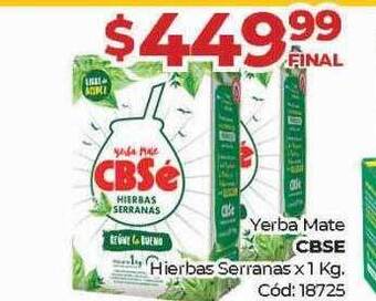 Diarco Yerba mate cbse hierbas serranas oferta