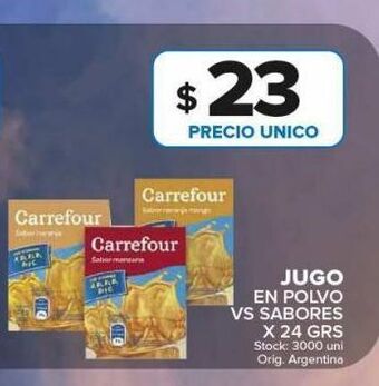 Carrefour Maxi Jugo en polvo vs sabores oferta