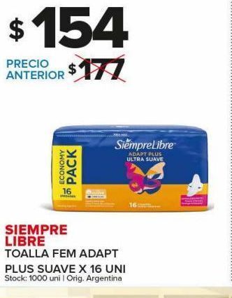 Carrefour Maxi Toallas femeninas siempre libre oferta