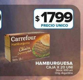 Carrefour Maxi Hamburguesa caja x 20 un oferta