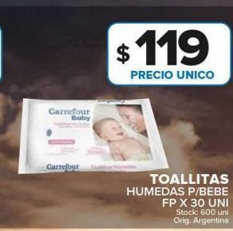 Carrefour Maxi Toallitas humedas p/bebe oferta
