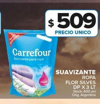 Carrefour Maxi Suavizante ropa flor silves oferta