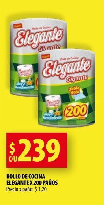 Punto Mayorista Rollo de cocina elegante x 200 paños oferta