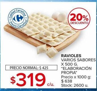 Carrefour Maxi Ravioles 500g oferta