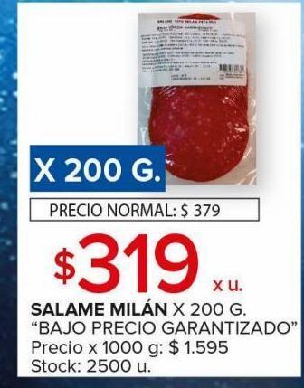 Carrefour Maxi Salame milán 200g oferta
