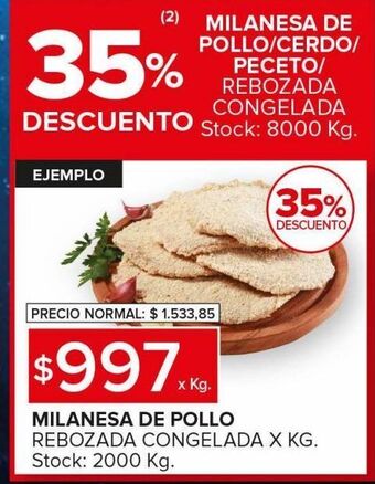 Carrefour Maxi Milanesa de pollo kg oferta