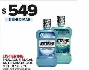 Carrefour Maxi Listerine enjuague bucal antisarro cool mint oferta