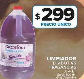 Carrefour Maxi Limpiador liq bot vs fragancias oferta
