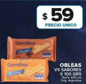 Carrefour Maxi Obleas vs sabores oferta