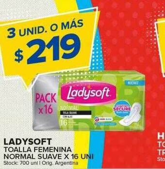 Carrefour Maxi Ladysoft toalla femenina normal suave oferta