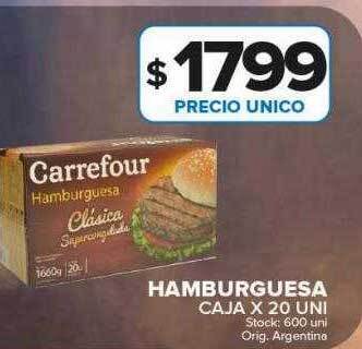 Carrefour Maxi Hamburguesa caja oferta