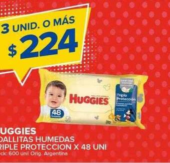 Carrefour Maxi Huggies toallitas humedas triple proteccion oferta