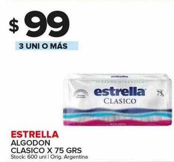 Carrefour Maxi Estrella algodon clasico oferta