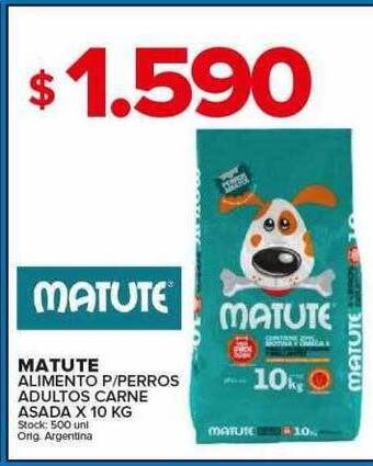 Carrefour Maxi Matute alimento p perros adultos carne asada oferta