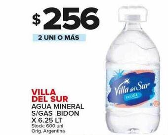 Carrefour Maxi Villa del sur agua mineral s gas bidon oferta