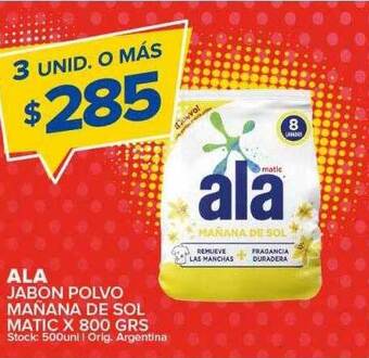 Carrefour Maxi Ala jabon polvo manana de sol matic oferta