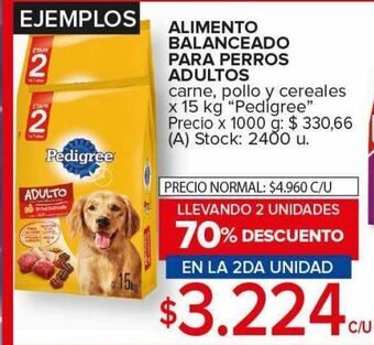 Carrefour Maxi Alimento balanceado para perros pedigree 15kg oferta