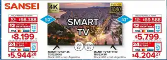 Carrefour Maxi Smart tv sansei 43" oferta