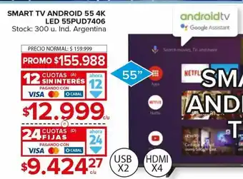 Carrefour Maxi Smart tv philips 55" 4k oferta