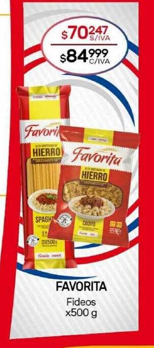 Nini Mayorista Favorita fideos oferta