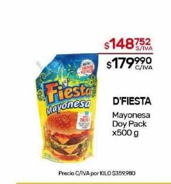 Nini Mayorista D'fiesta mayonesa doy pack oferta