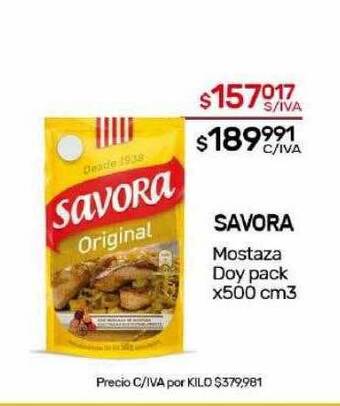 Nini Mayorista Savora mostaza doy pack oferta