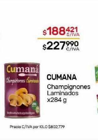 Nini Mayorista Cumana champignones laminados oferta
