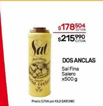 Nini Mayorista Dos anclas sal fina salero oferta