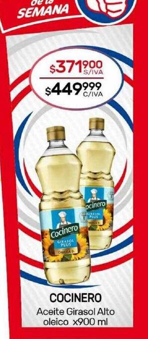 Nini Mayorista Cocinero aceite girasol alto oleico oferta