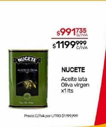 Nini Mayorista Nucete aceite lata oliva virgen oferta