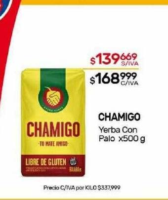 Nini Mayorista Chamigo yerba con palo oferta