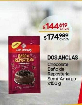 Nini Mayorista Dos anclas chocolate baño de reposteria semi-amargo oferta