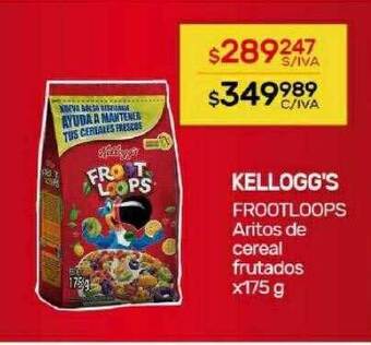 Nini Mayorista Kellogg's frootloops aritos de cereal frutados oferta