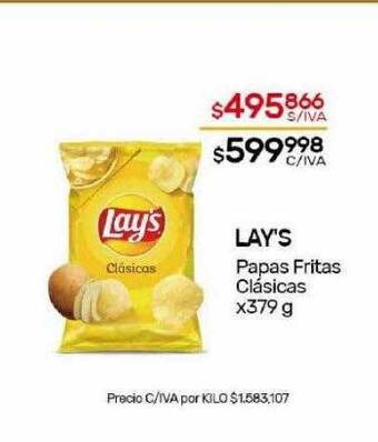 Nini Mayorista Lay's papas fritas clásicas oferta