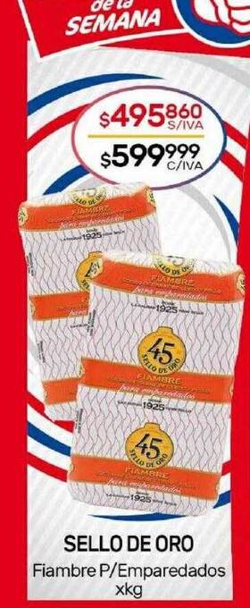 Nini Mayorista Sello de oro fiambre p emparedados oferta