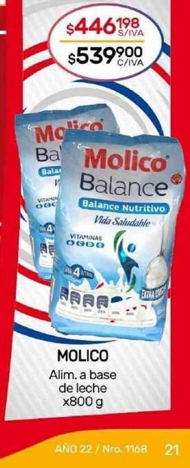 Nini Mayorista Molico alim. a base de leche oferta