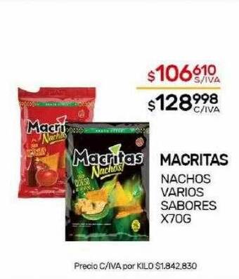 Nini Mayorista Macritas nachos varios sabores oferta