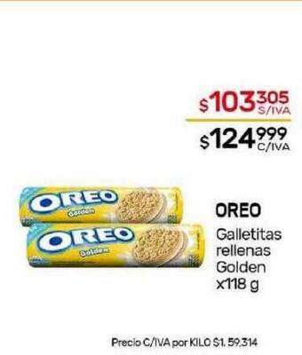 Nini Mayorista Oreo galletitas rellenas golden oferta