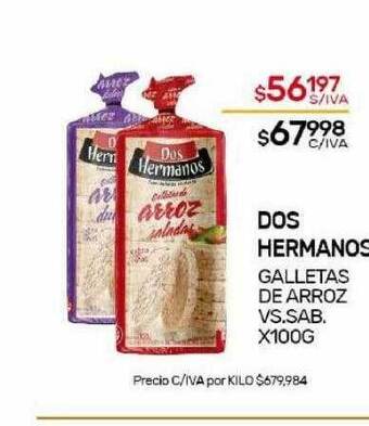 Nini Mayorista Dos hermanos galletas de arroz vs. sab. oferta
