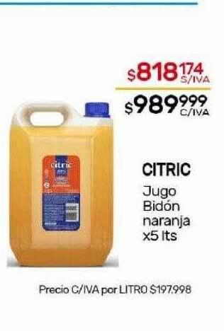 Nini Mayorista Citric jugo bidón naranja oferta