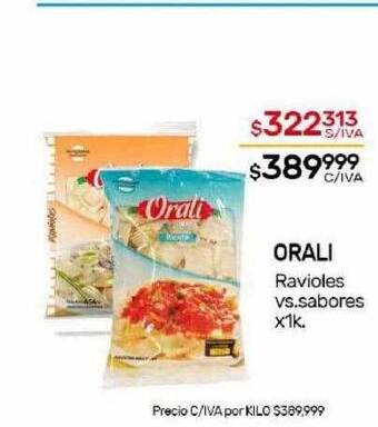Nini Mayorista Orali ravioles vs. sabores oferta