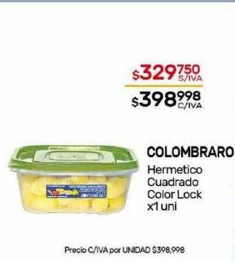 Nini Mayorista Colombraro hermetico cuadrado color lock oferta
