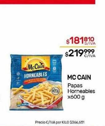 Nini Mayorista Mc cain papas horneables oferta
