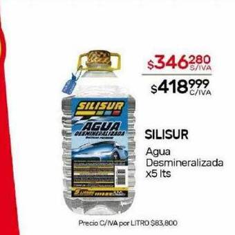 Nini Mayorista Silisur agua desmineralizada oferta
