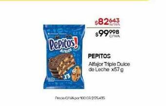 Nini Mayorista Pepitos alfajor triple dulce de leche oferta