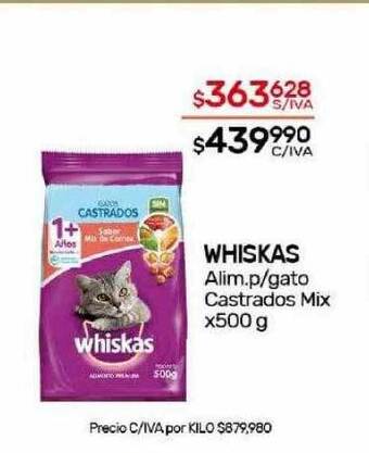 Nini Mayorista Whiskas alim p gato castrados mix oferta